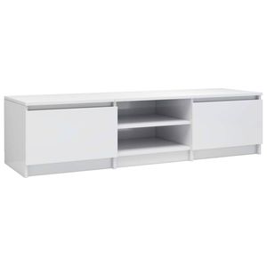 vidaXL Tv-meubel 140x40x35,5 cm bewerkt hout hoogglans wit