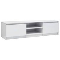 vidaXL Tv-meubel 140x40x35,5 cm bewerkt hout hoogglans wit