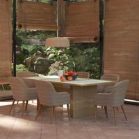 7-delige Tuinset poly rattan bruin