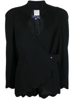 Thierry Mugler Pre-Owned veste festonnée à col v - Noir - thumbnail