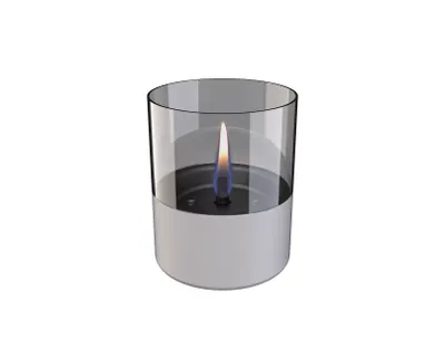 Lilly Glass 10 cm - licht grijs