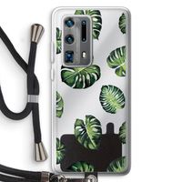 Tropische bladeren: Huawei P40 Pro Plus Transparant Hoesje met koord