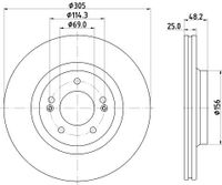 Remschijf PRO 8DD355134391