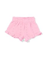 HEMA Babyshort comfy fit broderie roze (roze)