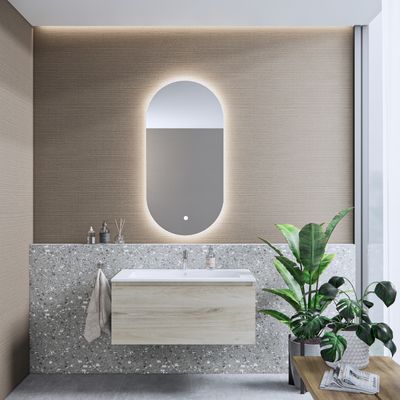 Badkamermeubelset BWS Anubis 90cm 1 Lade Grijs Eiken Met Wastafel (Naar Keuze) Badkamermeubelset BWS Anubis 90cm 1 Lade Grijs Eiken Met Wastafel (Naar Keuze)