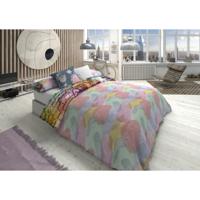 Dekbedovertrek set Lois FAME P. Grijs Bed van 135 2 Onderdelen
