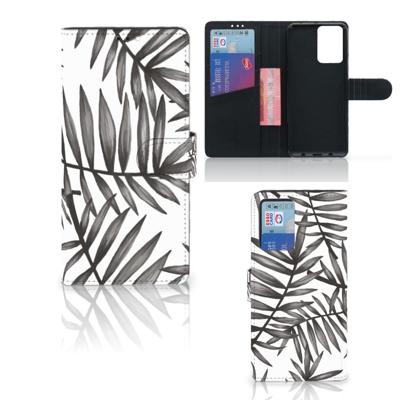 Xiaomi Redmi Note 10 Pro Hoesje Leaves Grey Xiaomi Redmi Note 10 Pro Hoesje Leaves Grey