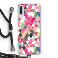 Gekleurde driehoekjes: Samsung Galaxy A70 Transparant Hoesje met koord