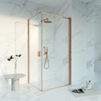 Fortifura Galeria Douchecabine - 100x80x200 - Profiel - veiligheidsglas - anti kalk - Geborsteld koper PVD (Koper) SW1122495 SW797914 SW876702 Fortifura Galeria Douchecabine - 100x80x200 - Profiel - veiligheidsglas - anti kalk - Geborsteld koper PVD (Koper) SW1122495 SW797914 SW876702