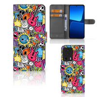 Xiaomi 13 Lite Wallet Case met Pasjes Punk Rock