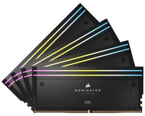 Corsair 64 GB DDR5-6400 Quad-Kit werkgeheugen CMP64GX5M4B6400C32, Dominator Titanium RGB, XMP