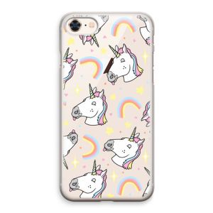 Rainbow Unicorn: iPhone 8 Transparant Hoesje