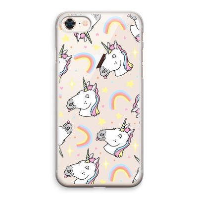 Rainbow Unicorn: iPhone 8 Transparant Hoesje