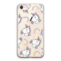 Rainbow Unicorn: iPhone 8 Transparant Hoesje Rainbow Unicorn: iPhone 8 Transparant Hoesje