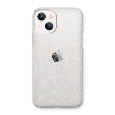 Geometrische lijnen wit: iPhone 13 mini Transparant Hoesje
