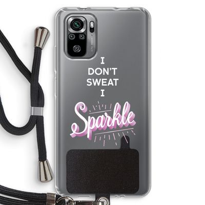 Sparkle quote: Xiaomi Redmi Note 10S Transparant Hoesje met koord