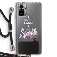 Sparkle quote: Xiaomi Redmi Note 10S Transparant Hoesje met koord