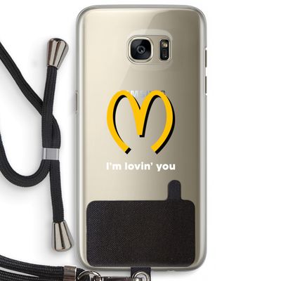 I'm lovin' you: Samsung Galaxy S7 Edge Transparant Hoesje met koord
