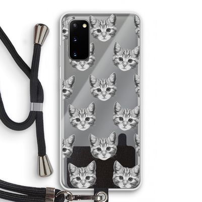 Kitten: Samsung Galaxy S20 Transparant Hoesje met koord