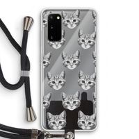 Kitten: Samsung Galaxy S20 Transparant Hoesje met koord