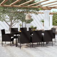 9-delige Tuinset zwart