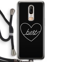 Best heart black: OnePlus 6 Transparant Hoesje met koord