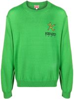 Kenzo pull à logo brodé - Vert - thumbnail