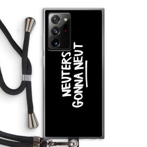 Neuters (zwart): Samsung Galaxy Note 20 Ultra / Note 20 Ultra 5G Transparant Hoesje met koord