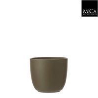 Mica Decorations - Tusca pot rond groen h13xd13,5 cm I