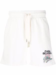 Casablanca short de sport à logo brodé