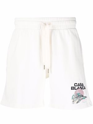 Casablanca short de sport à logo brodé