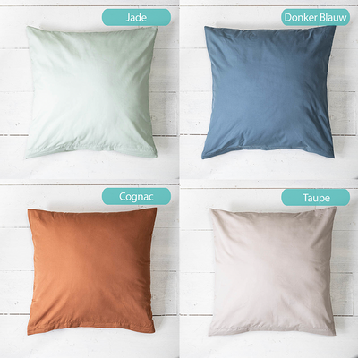 Sierkussenslopen Katoen: - Presence - 50x50 cm - Percale Katoen - Dekbed-Discounter.nl