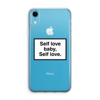 Self love: iPhone XR Transparant Hoesje