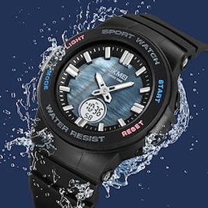 SKMEI Dames Heren Quartz horloges Luxe Modieus Vrijetijdshorloge Zakelijk Stopwatch Wekker Drie tijdzones Kalender Siliconen Horloge miniinthebox