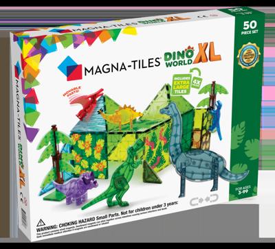 Magna-Tiles Dinos set XL Magnetische Tegels - 50 delig - Inclusief 6 Dinos