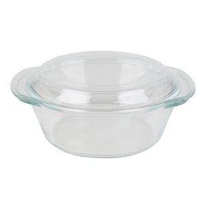 Chef Traiteur Ovenschaal van borosilicaat glas met deksel - rond - 1.5 Liter - 24 x 21 x 10 cm