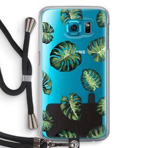 Tropische bladeren: Samsung Galaxy S6 Transparant Hoesje met koord