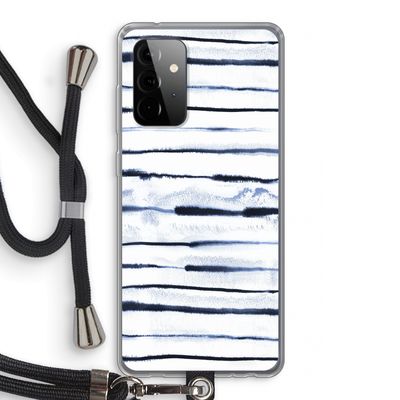 Ink Stripes: Samsung Galaxy A72 5G Transparant Hoesje met koord