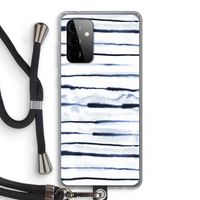 Ink Stripes: Samsung Galaxy A72 5G Transparant Hoesje met koord