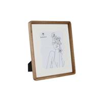 Fotolijsten Home ESPRIT Wit Bruin Kristal Acacia Scandinavisch 27 x 2,8 x 32 cm