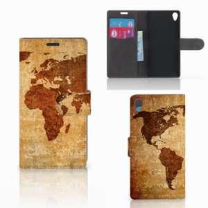 Sony Xperia Z3 Flip Cover Wereldkaart