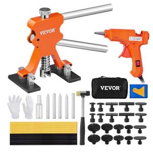 VEVOR 46-delige Bridge Dent Puller Dent Repair Kit Bevat 20 Bridge Puller Tabs & 12 Hot Glue Sticks Aluminium Dent Removal Tool Uitdeuken Auto Koelkast Etc.