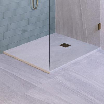 BRAUER Asteroid Douchebak 90x120 incl. antislip en antibacterieel mineraalmarmer mat wit DB-AS90120MW