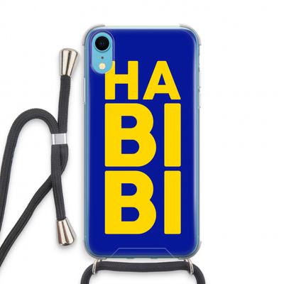 Habibi Blue: iPhone XR Transparant Hoesje met koord