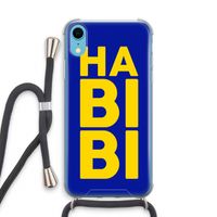 Habibi Blue: iPhone XR Transparant Hoesje met koord