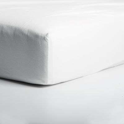 Cinderella Dubbel Jersey Hoeslaken Wit-1-persoons (80/90x200/220 cm)