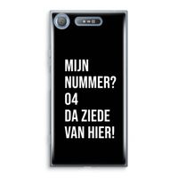 Da ziede van hier - Zwart: Sony Xperia XZ1 Transparant Hoesje