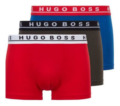 Hugo Boss short 3-pack rood-blauw-groen