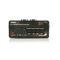 StarTech.com 4-poort USB KVM-switch Zwart met Audio en Bekabeling