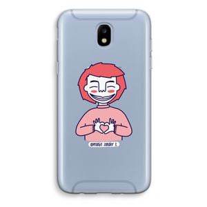 Hartje: Samsung Galaxy J5 (2017) Transparant Hoesje